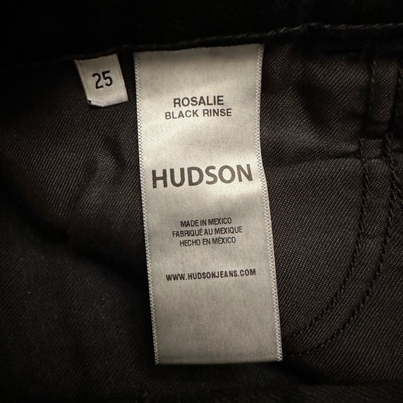 HUDSON Jeans Rosalie High-Rise Wide Leg Ankle Black Women Size 25 $215 MSRP - Picture 11 of 12